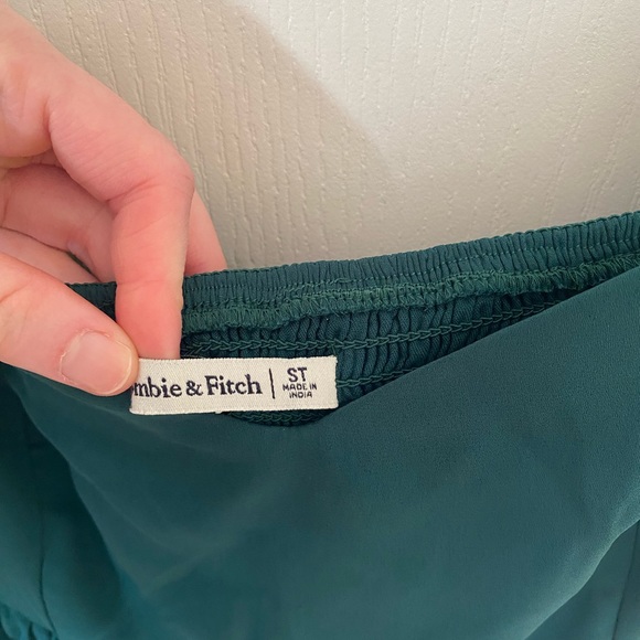 Abercrombie & Fitch Emerald Green Sweetheart Long Sleeve Mini Dress - Picture 5 of 5